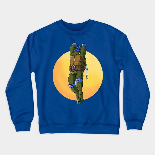 Leonardo Jump Attack Crewneck Sweatshirt by tabslabred